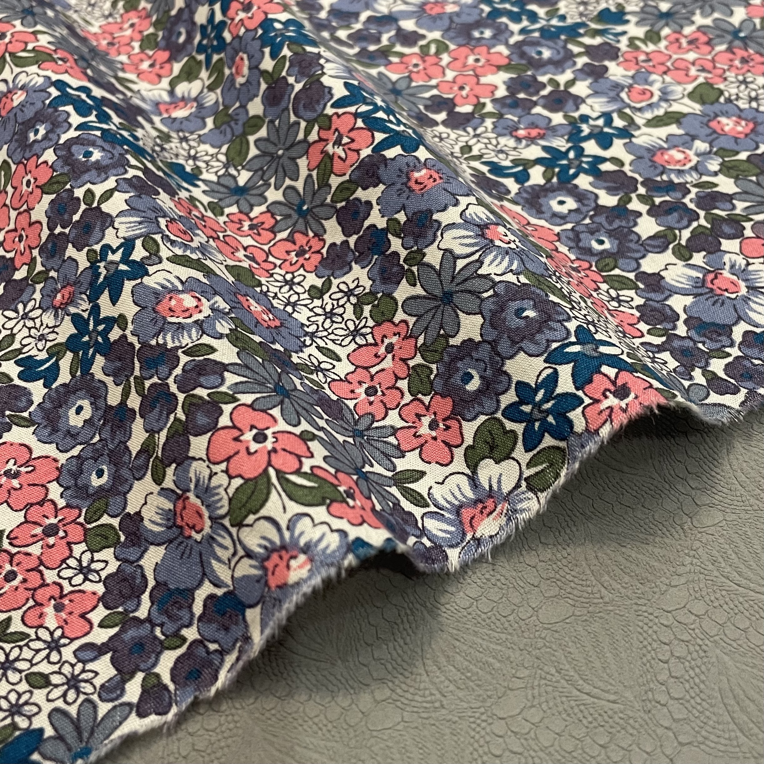 145x50cm Floral 100% algodón 40S como tela de la libertad Impresión Digital para coser vestidos de tela falda niños hecho a mano: M / Gris