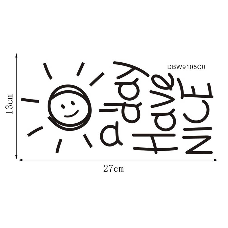 Have a Nice Day Wall Decal Graffiti Sticker for Bedroom Living Room Kids Room Decoration