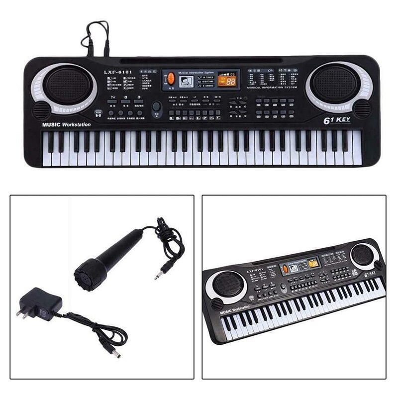 61 Keys Digital Multifunction Music Electronic Keyboard Key Board Electric Piano Children Eu Plug