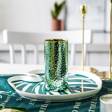 Vert classique japonais émeraude marteau en forme de verre Net rouge verre rouge vin Champagne coupe Restaurant décoration tasse: HL005