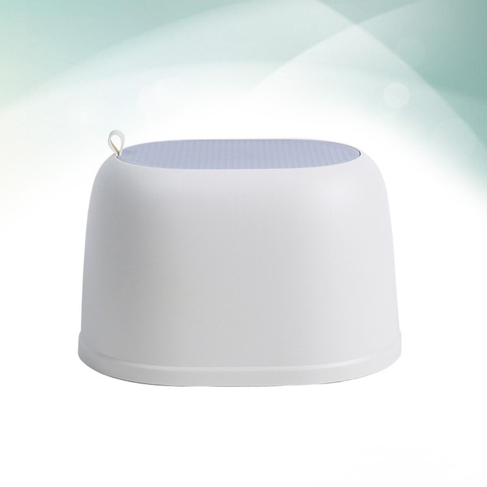 1pc Bench Anti Plastic Household Portable Bench for Living Room Bathroom Home: White