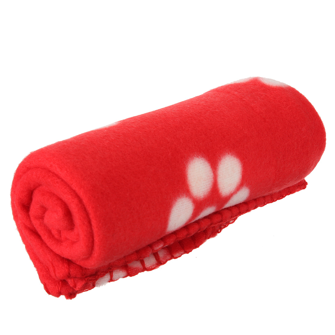 Pet Hond Kat Deken Mat (Rood/geel/zwarte bodem Witte gedrukt pootafdrukken)