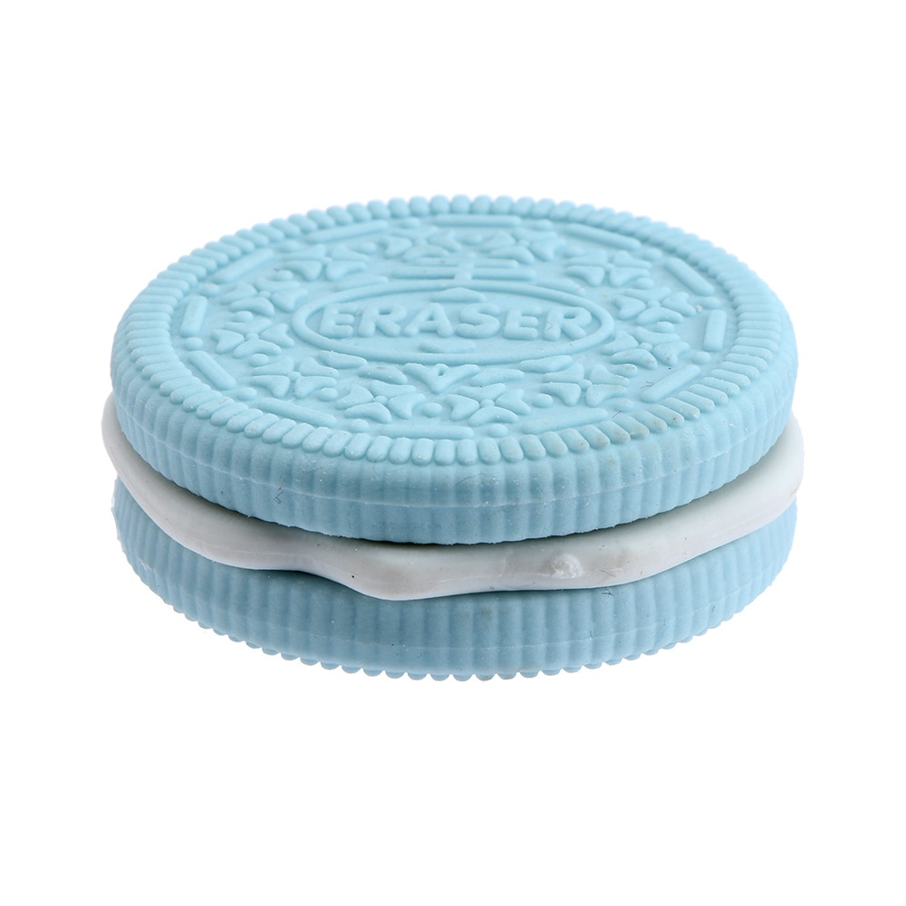 1PCS Biscuit Eraser Chocolate Cake Sandwich Cookie Modeling School Office Supplies Dessert Style Rubber Stationery