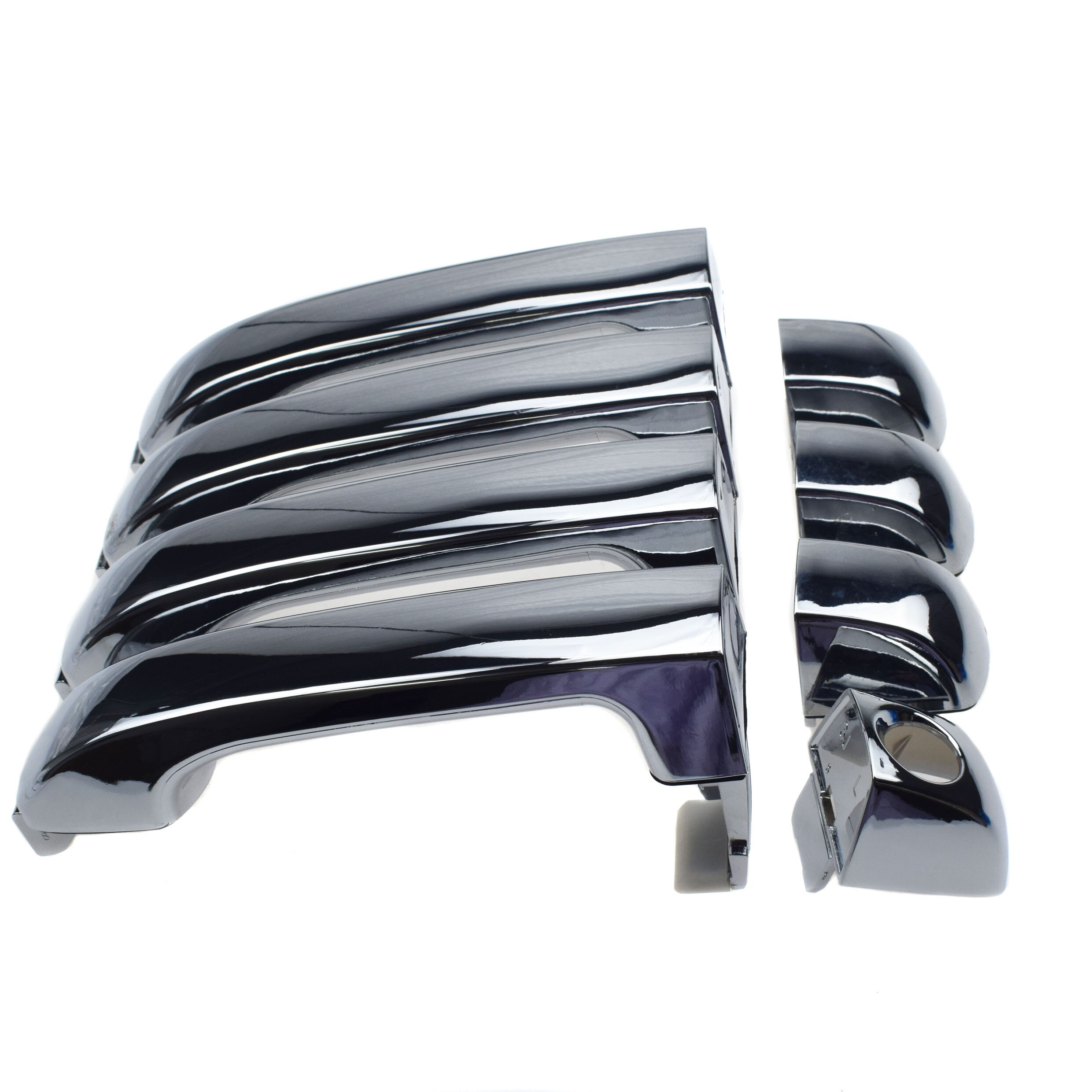 Chrome Front Rear	Left Right LH RH Outside Exterior Door Handle For Hyundai Veracruz 3.8L V6 2007: 4 Sides Kit 001