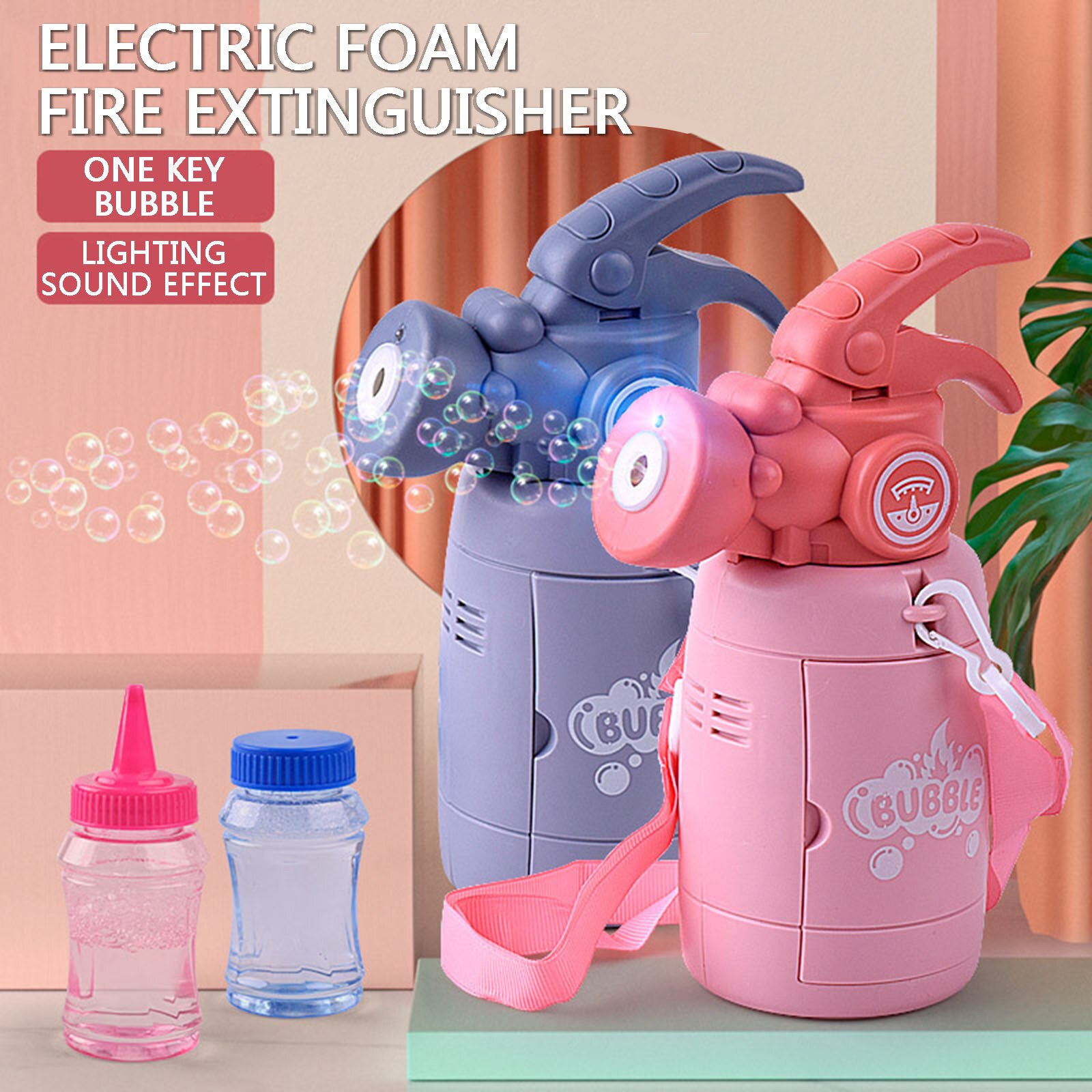 Grappig Magic Bubble Blower Machine Elektrische Automatische Bubble Maker Gun Met Mini Fan Kids Outdoor Speelgoed Bruiloft