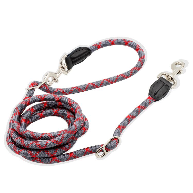 2.6m handsfree hundebånd til løping multifunksjonell hundetrening bånd nylon dobbel bånd til små valp &amp; butikk hunder: Rød / M  2.6 mx 1cm