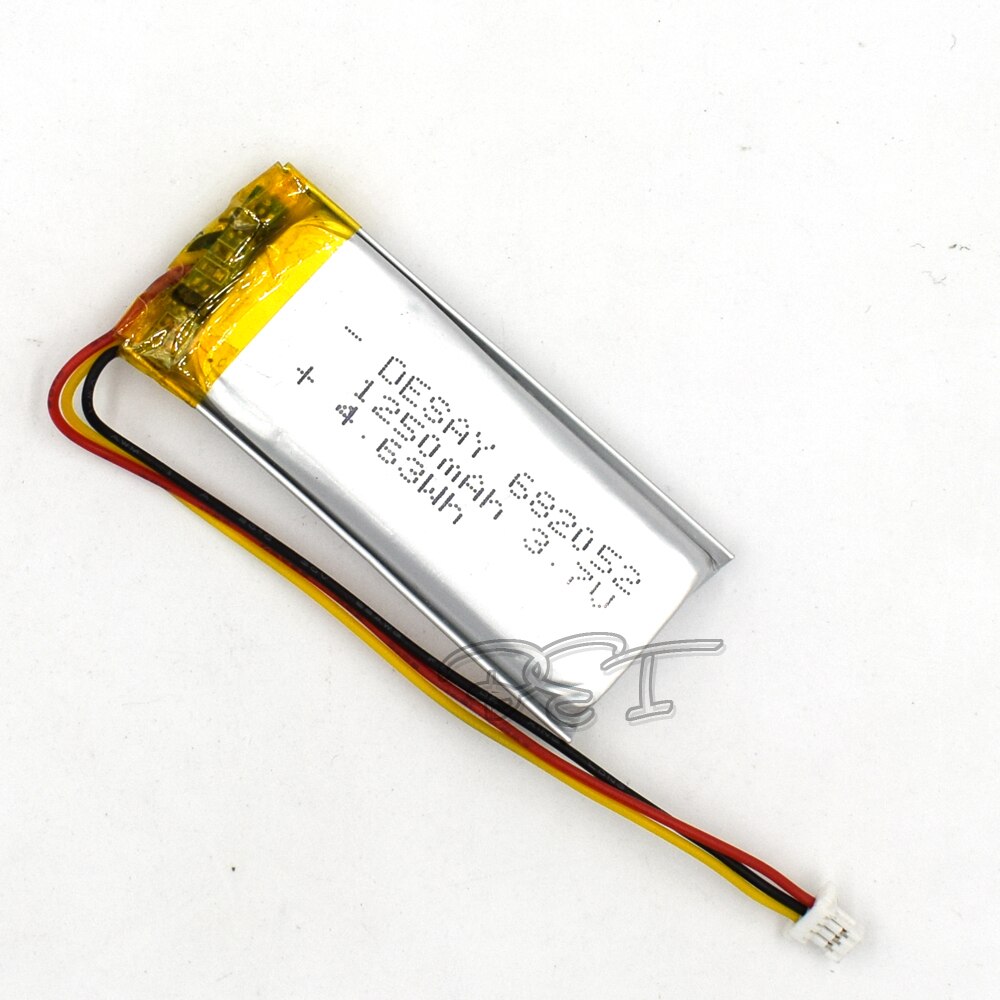 10 baterías recargables de li-polímero de litio Lipo de 3,7 V 682052 1250mAh para tableta Digital PSP MP5 GPS Bluetooth