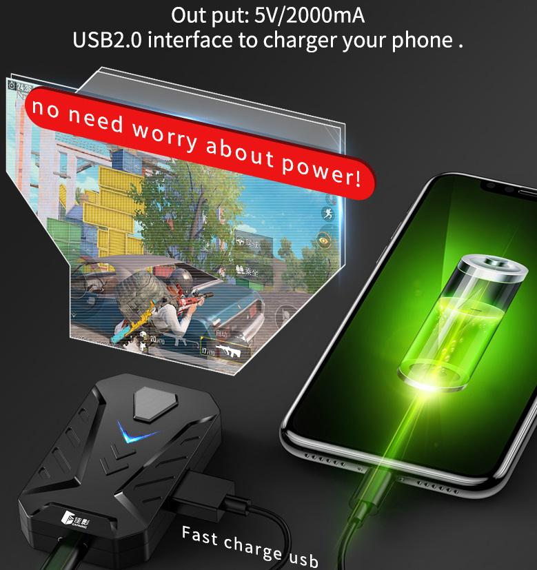 Gaming Keyboard Mouse Converter for Android and iOS Game Converter Bluetooth 5.0 Mobile Controller Game Converter