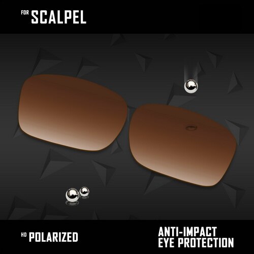 OOWLIT Lenses Replacements For Oakley Scalpel OO9195 Sunglasses Polarized - Multi Colors: Brown Gradient