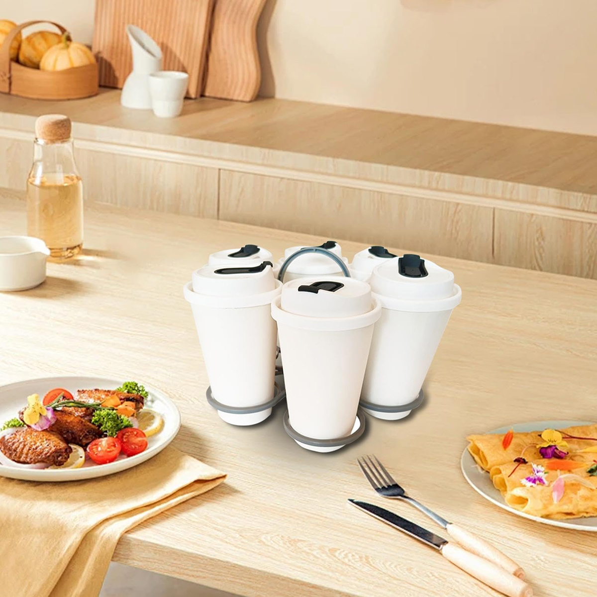 Porte-gobelet pliable réutilisable, porte-boisson, café, lait, thé, bière, fête de Noël