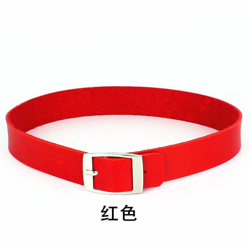 Necklace For Women's Neck Sweetheart Harajuku Punk Rock And Roll Leather Collar: Red
