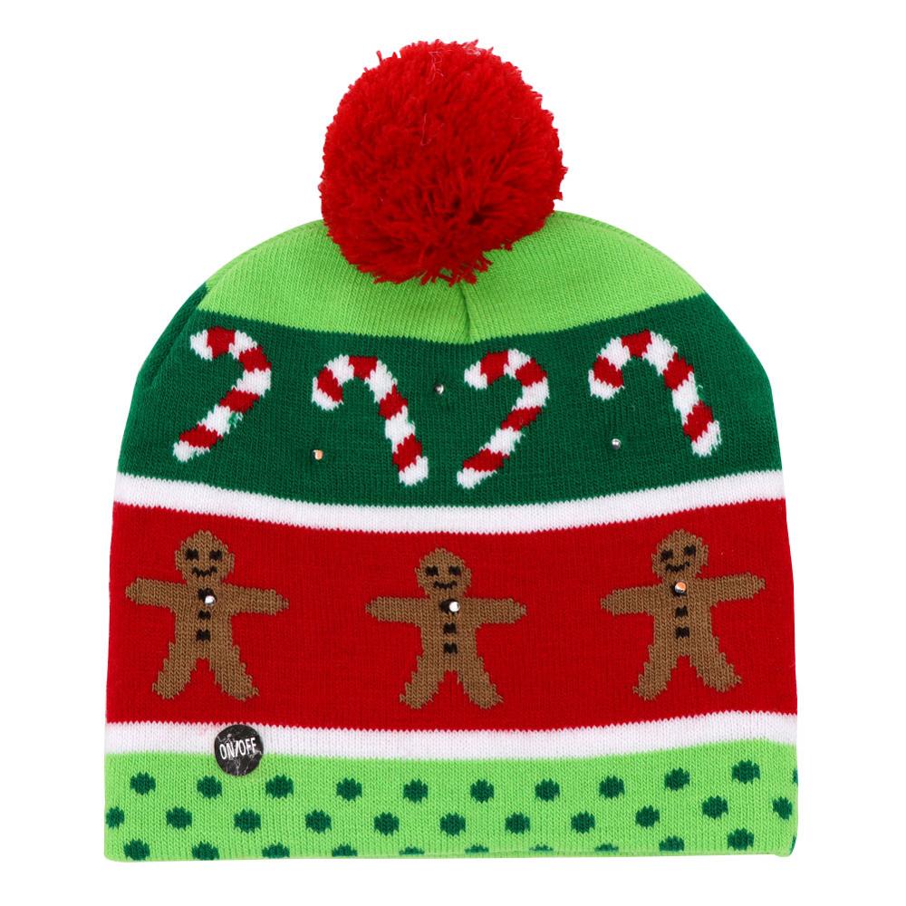 OurWarm LED Christmas Tree Hat Light Up Knitted Hat for Children Adult Ugly Christmas Sweater Christmas Beanie Year: Christmas Hat C