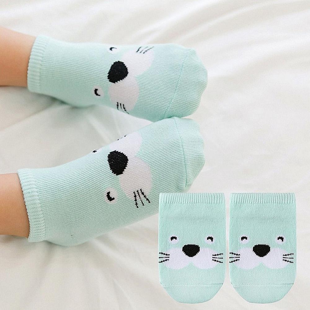1Pair Children's Socks Spring And Summer Thick Cotton Cute Cartoon Anti-skid Breathable Floor Baby Short Socks