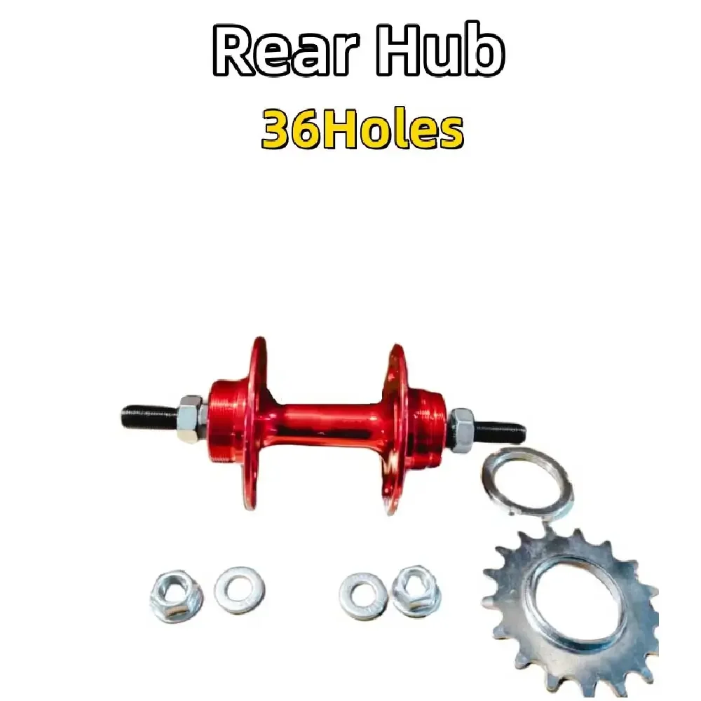 Mozzo bici a scatto fisso da 32/36 fori Mozzi bici da pista con cuscinetto asse da 3/8 "Mozzi bici da corsa a velocità singola 16/17/18t Ruota libera Fixie Parti di biciclette: Cielo Blu