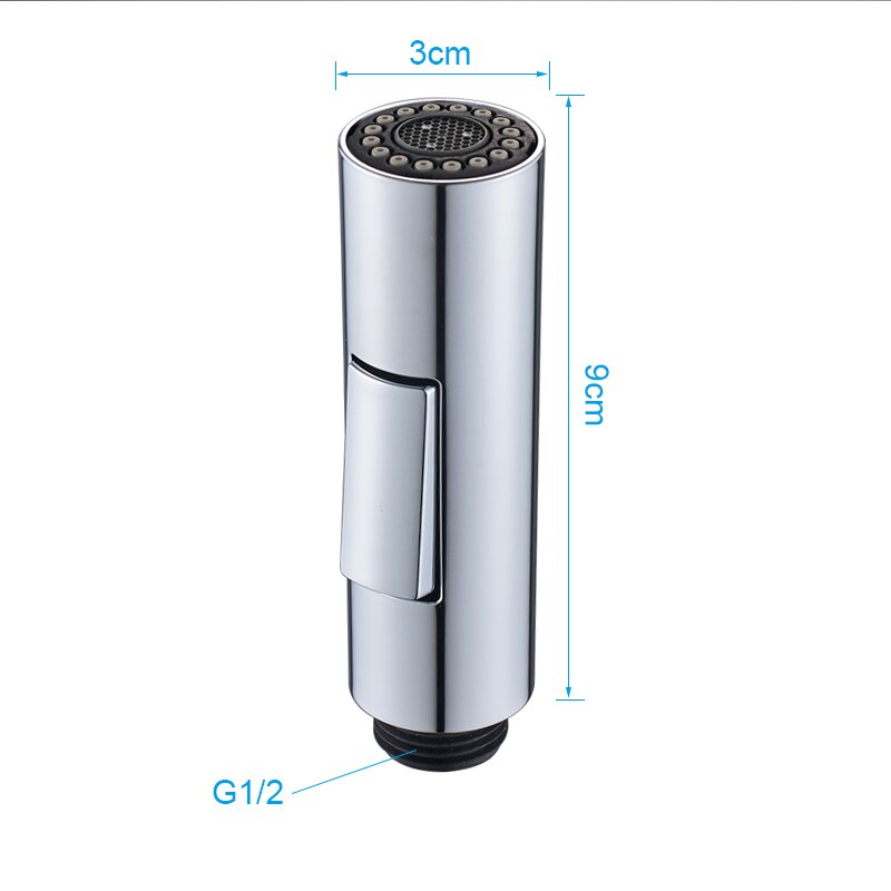 ROVOGO Kitchen Faucet Sprayer Head, Pull Out Faucet Spray Head Nozzle Pull Down Kitchen Faucet Spout Replacement Part