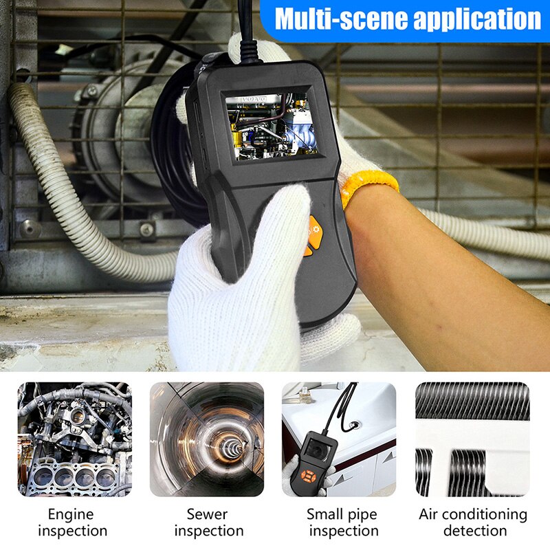 5.5Mm Industriële Endoscoop Inspectie Camera 2.4Inch Ips Hd Scherm IP67Handheld Inspectie Endoscoop Camera Met 6 Led Borescope