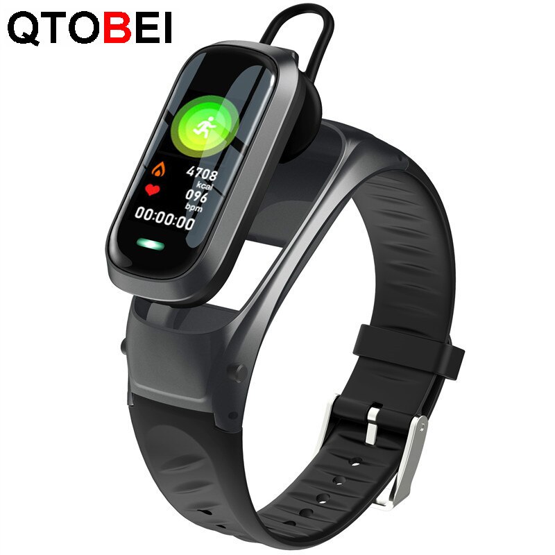 B9 Smart Call Armband Bluetooth Oortelefoon Polsbandje Hartslagmeter Fitness Tracker Headset Smart Band Talk Voor Ios Android