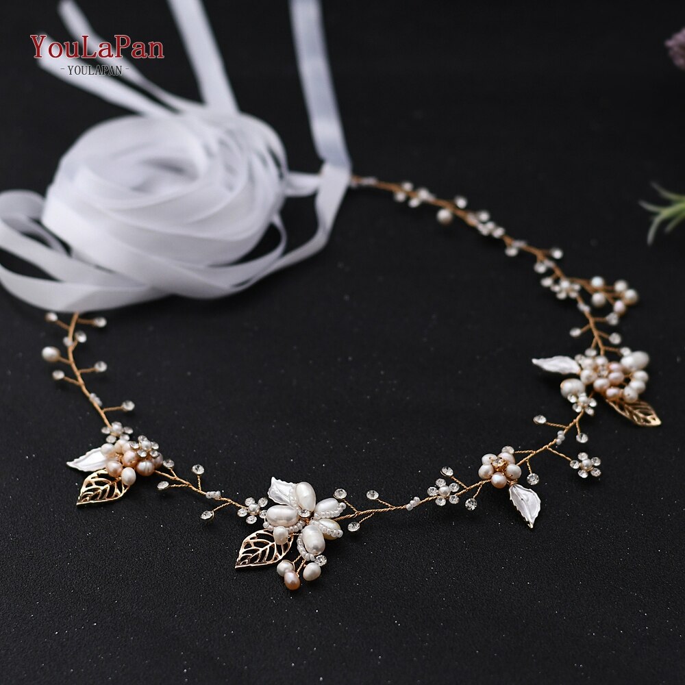 YouLaPan SH313 Rose Gold Diamond Belt Wedding Dress Belts Bridal Sashes Decorative Belts for Women Dresses Belt: White ribbon