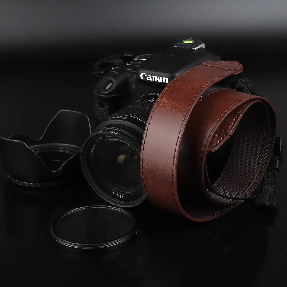 Courroie d'épaule en cuir pour appareil photo reflex numérique pour Canon EOS rebelle SL2 SL1 T100 T7 T7i T6i T6s T6 T5i T5 T4i T3i T3 T2i T1i XT