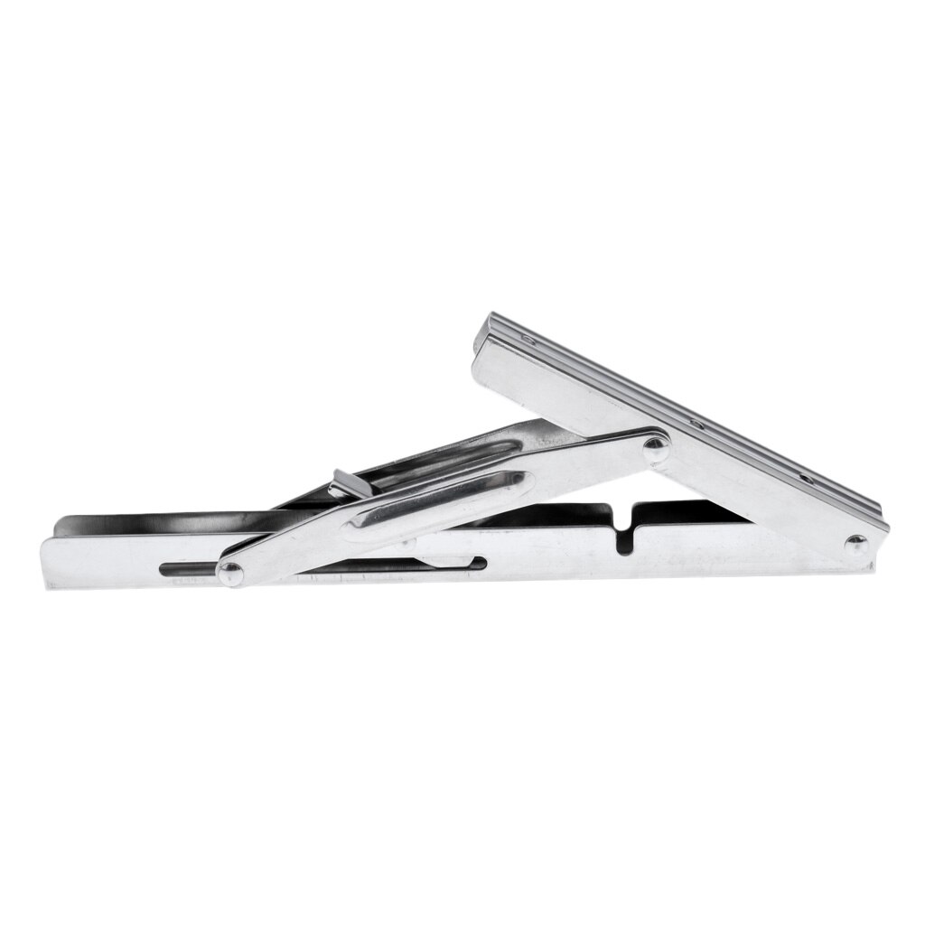 30 x 16.3cm triangel multifunktionella justerbara fällbara bänk hylla bordsfäste båt rv delar 304 rostfritt stål silver