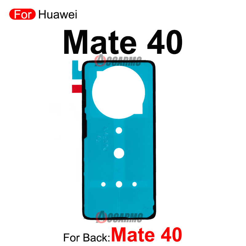 For Huawei Mate 10 20 30 40 Pro Rear Door Housing Mate 20Pro 30Pro Back Cover Adhesive Sticker Tape Glue Replacement: Rose Gold