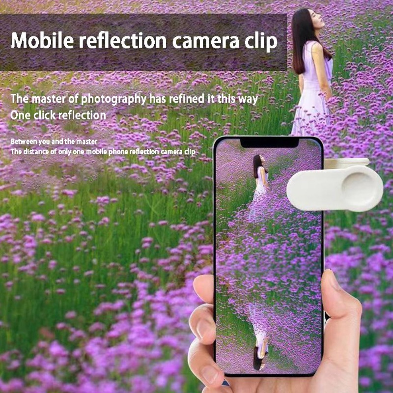 Phones Camera Mirror Reflection Clip for Iphone Samsung Xiaomi Reflection Camera Clip Selfie Reflector Phone Shooting Supplies