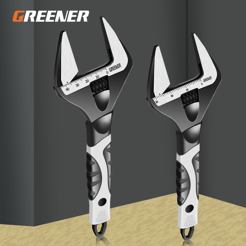Adjustable Wrench Large Opening Multifunctional Universal Spanner Household Bathroom Wrench Key Nut Wrench Plumbing Repair Tool