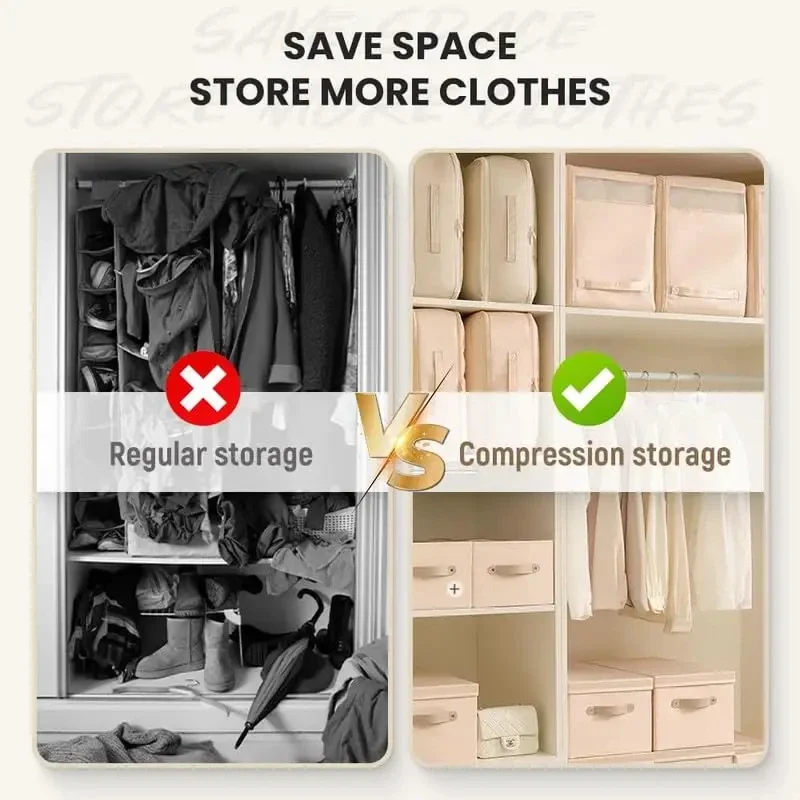Sac de rangement à Compression anti-poussière, sac de rangement de grande capacité, résistant à l'humidité pour vêtements, couette, sac mobile, organisateur d'auto-Compression