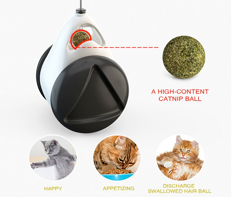 Intressanta leksaker balansgunga bil rolig katt leksak katt pedagogisk leksak katt rolig interaktiv leksak inomhus leksak med kattmynta boll