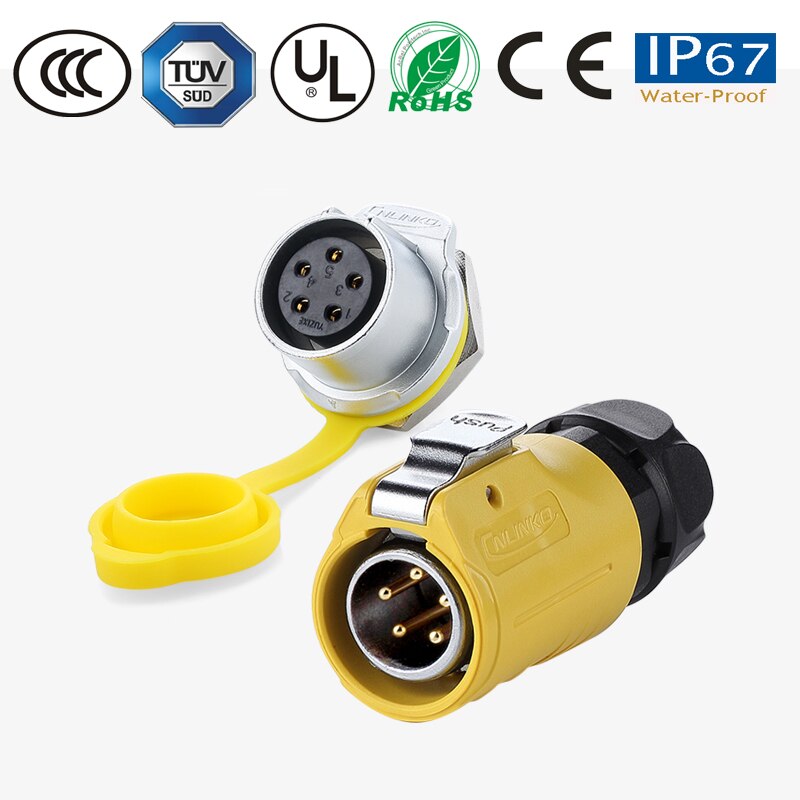 M20 IP67 Waterproof Quick Connect Electrical 2-12 Pin Panel Mount Wire to Board 12V DC Power Connector Plug Socket terminator: 5Pin Kit