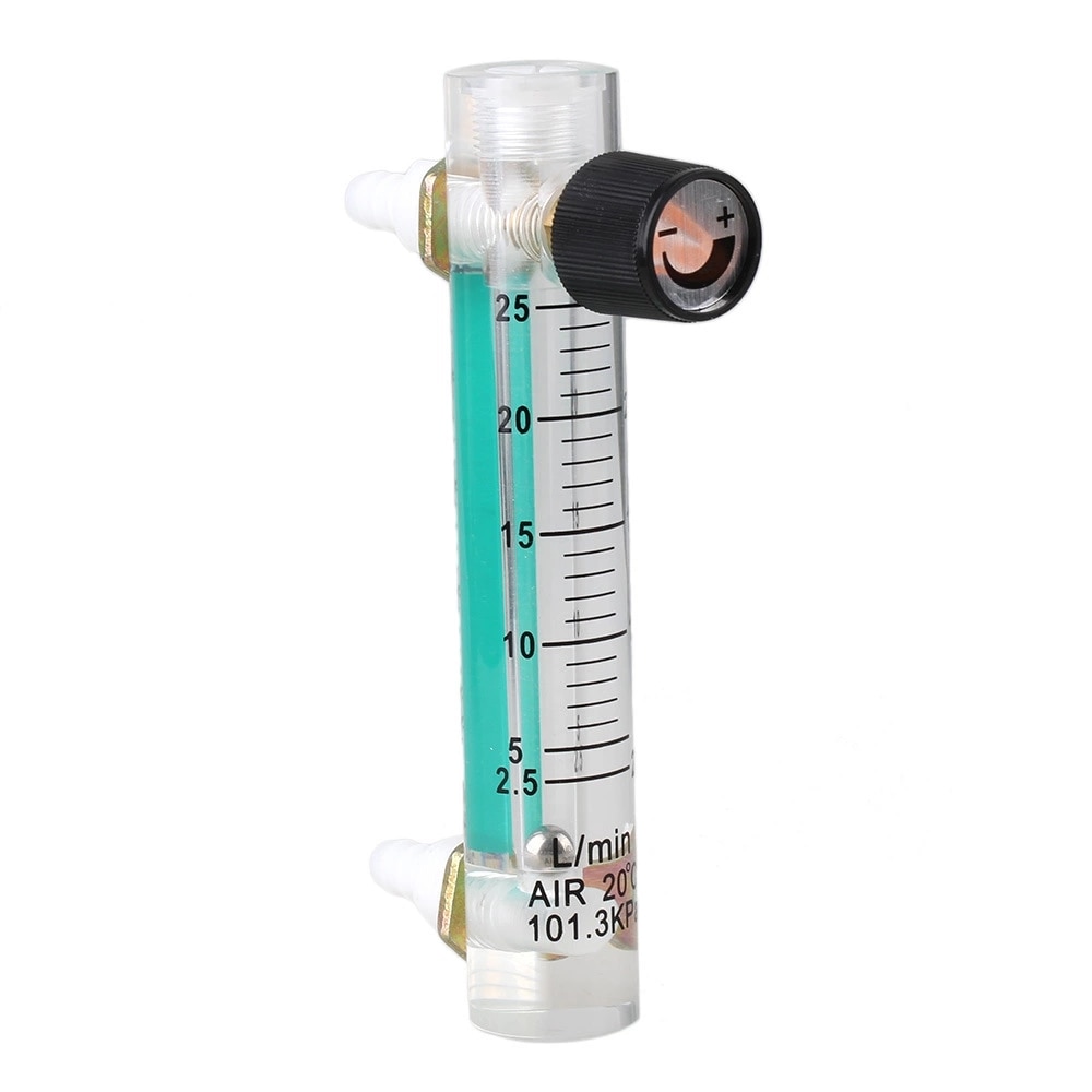 122mm Height LZM-6 Oxygen Flow Meter 2.5-25 LPM for Measuring Oxygen Air Gas