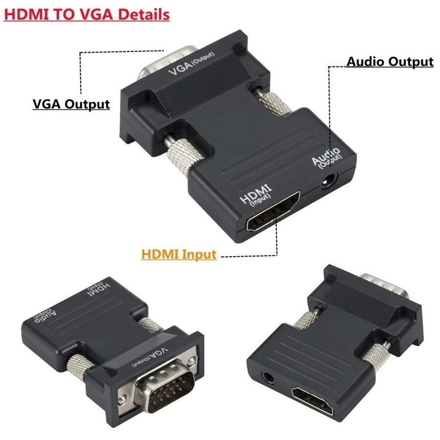 Hdmi Naar Vga Of Vga Naar Hdmi Converter Adapter 1080P Vga Adapter Voor Pc Laptop Naar Hdtv Projector Video audio Hdmi Naar Vga Adapter