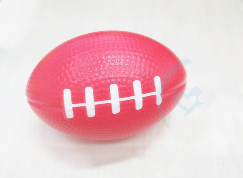 9Cm Anti Stress Ballen Rugby American Football Speelgoed Ballen Hand Squeeze Spons Foam Outdoor Sport Speelgoed Voor Kinderen kinderen: Rood