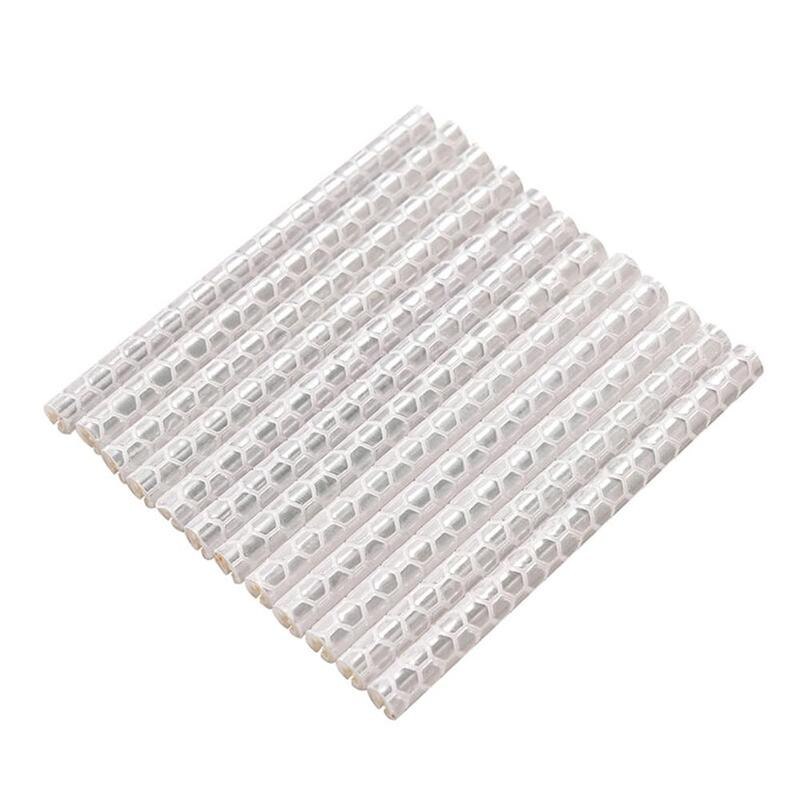 12 stk sykkel fargerik reflekterende eikerring utendørs stripe farge ridewire hjul varselrør eiker kantlist kort cli  u7 e 6: Hvit