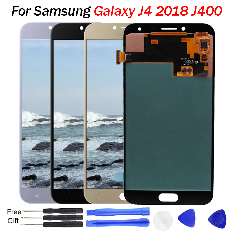 Super Amoled J400 LCD Voor Samsung Galaxy J4 J400 J400F J400G/DS SM-J400F Lcd Touch Screen Digitizer Vergadering j4 LCD J400
