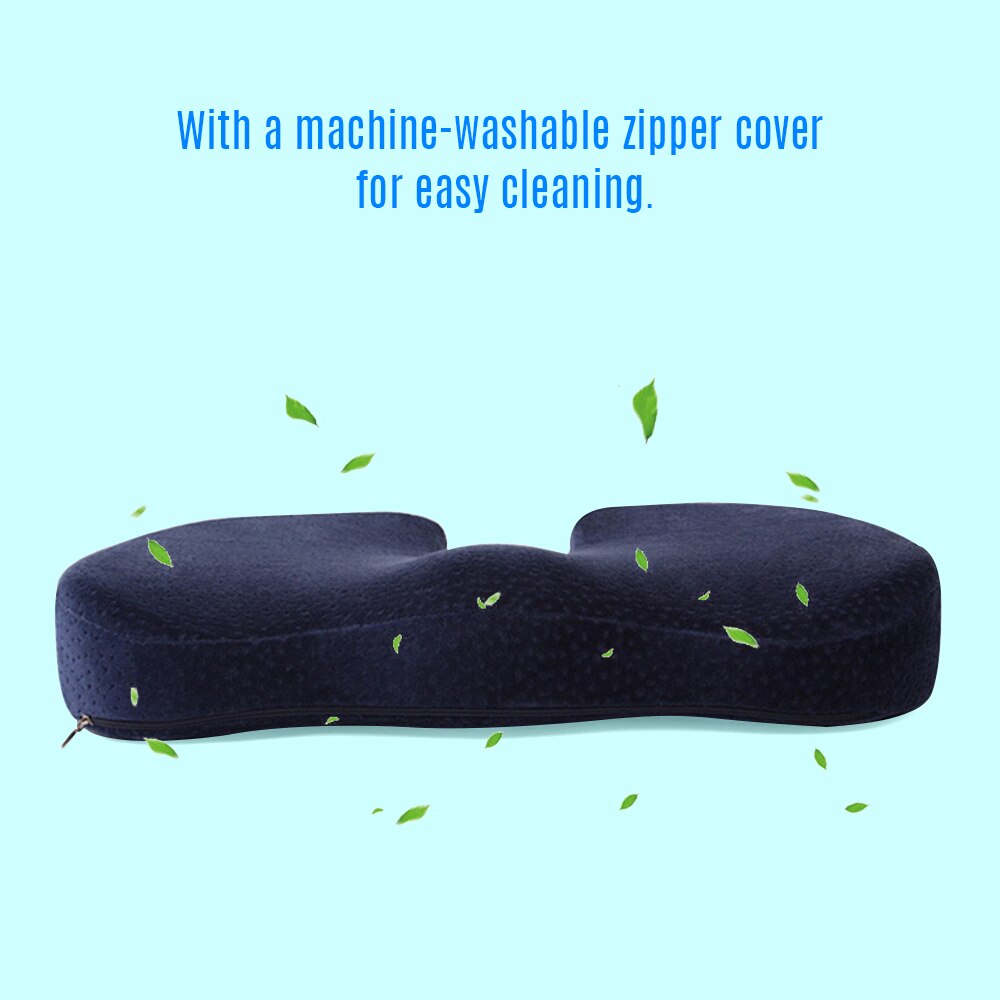 Slow Rebound Seat Cushion Memory Foam Coccyx Pad Tailbone Sciatica Lower Back Pain Relief for Office Desk Chairs Car Seat