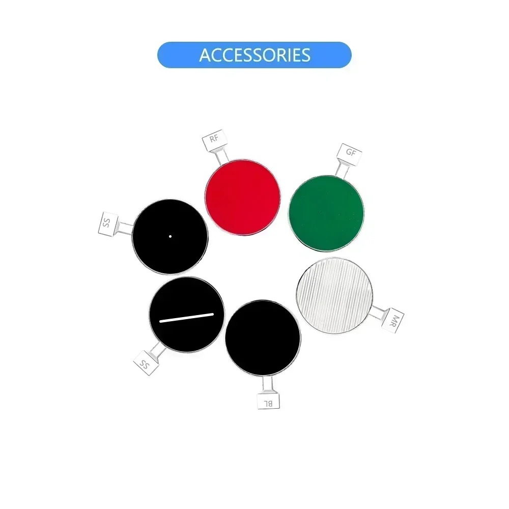 Lente de prueba de esfera de cilindro óptico de , diámetro 38mm ± 0,12 ~ ± 3,50D, lente de repuesto con borde de Metal JSQ