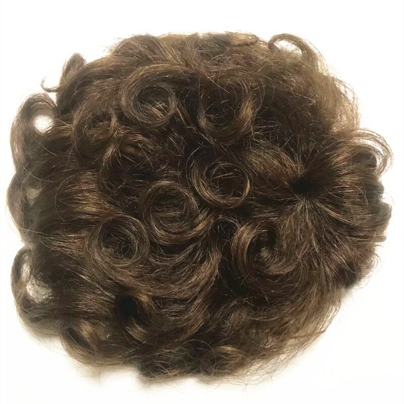 Halo dame beauté bouclés cheveux humains Toppers toupet frange indien Non-Remy remplacement pince ins couronne cheveux pièces pour femmes et hommes