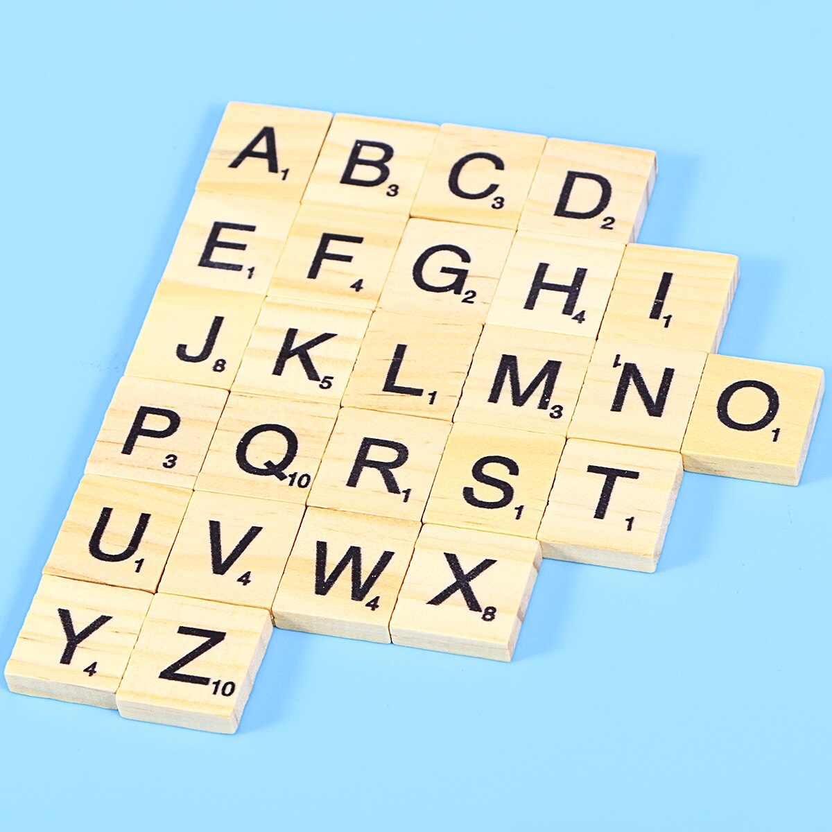 100 stk gør-det-selv træ bogstaver fliser bogstaver erstatning fliser firkantede bogstav flise spil fantastisk til håndværk stavning scrapbog