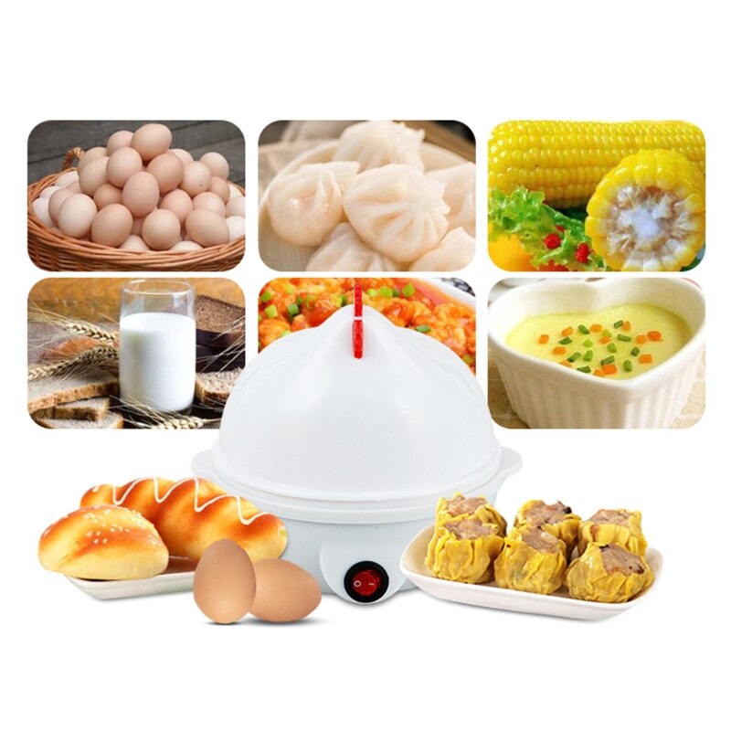 Electric Egg Steamer 7 Egg Capacity Electric Egg Cooker for Hard Boiled Eggs Multi-function Cartoon Hen Egg Boiler