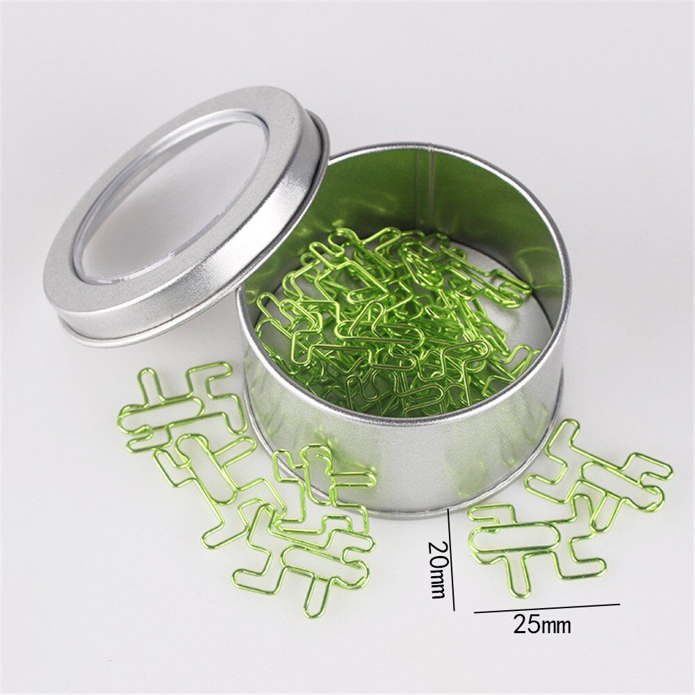 12 Pcs Cute Rose Gold Airplane Shape Paper Clips Escolar Bookmarks Photo Memo Ticket Clip Stationery School Supplies: gree-20pcs