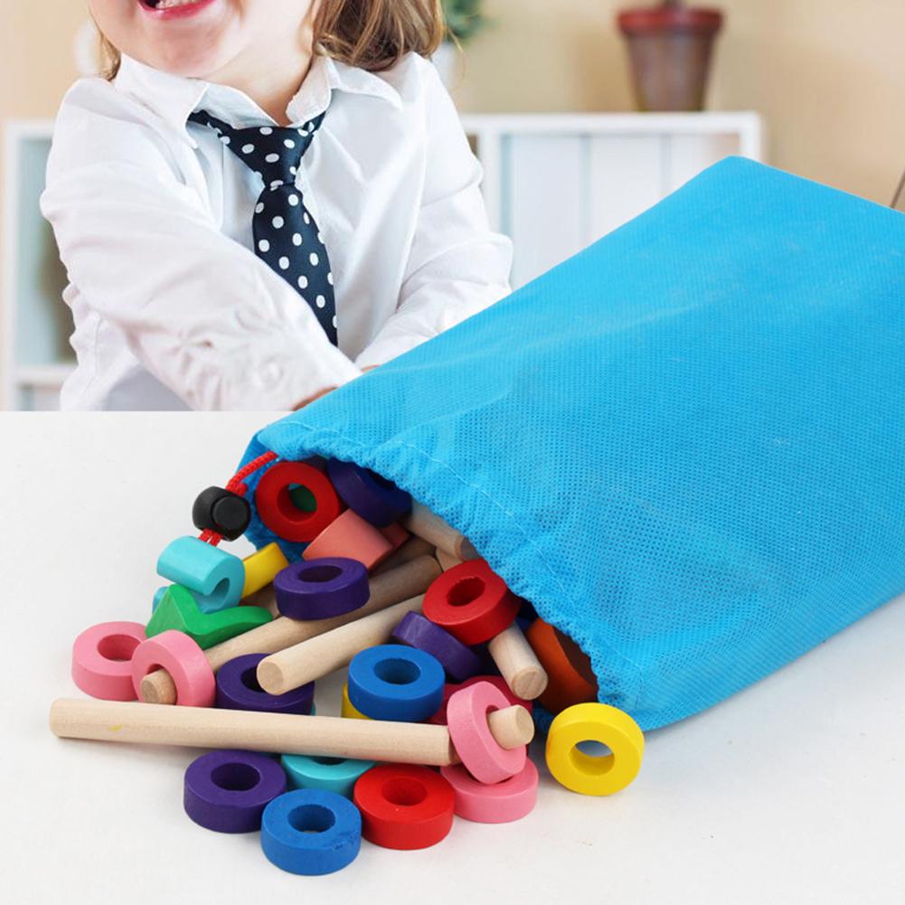 Kleurrijke Klok Tijd Nummer Ring Blokken Stapelen Legpuzzels Kinderen Kids Onderwijs Digitale Leren Geometrie Blokken Speelgoed