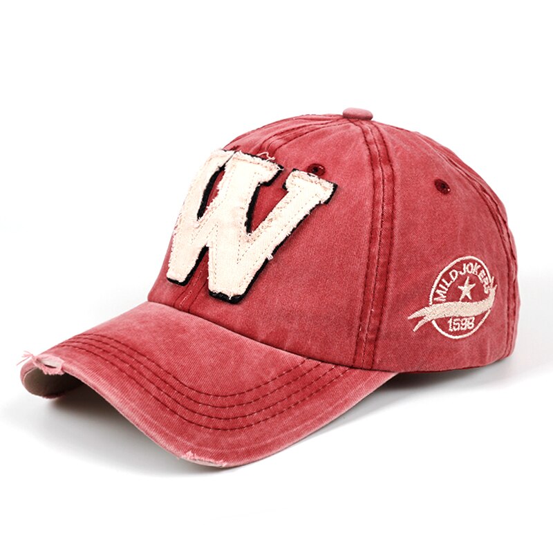 neue Baseball Kappe Baumwolle knapp w retro draussen Sport Kappen Frauen Knochen Gorras Gebogen Ausgestattet Gewaschen Jahrgang Vati Hüte für Männer: Wein-verrotten