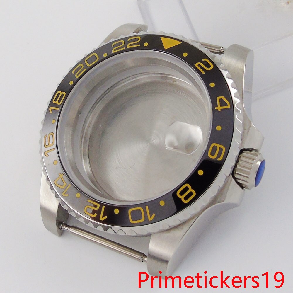 BLIGER men watch case fit NH35 sapphire stainless steel top automatic movement: K