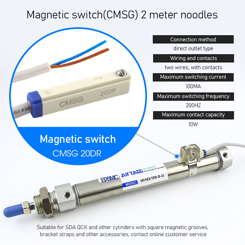 Air Pneumatic Cylinder CS1-J Magnetic Reed Switch Sensor CS1-G CS1-M CS1-U CS1-F D-A93 D-Z73 D-A73 D-C73 switch solenoid valve