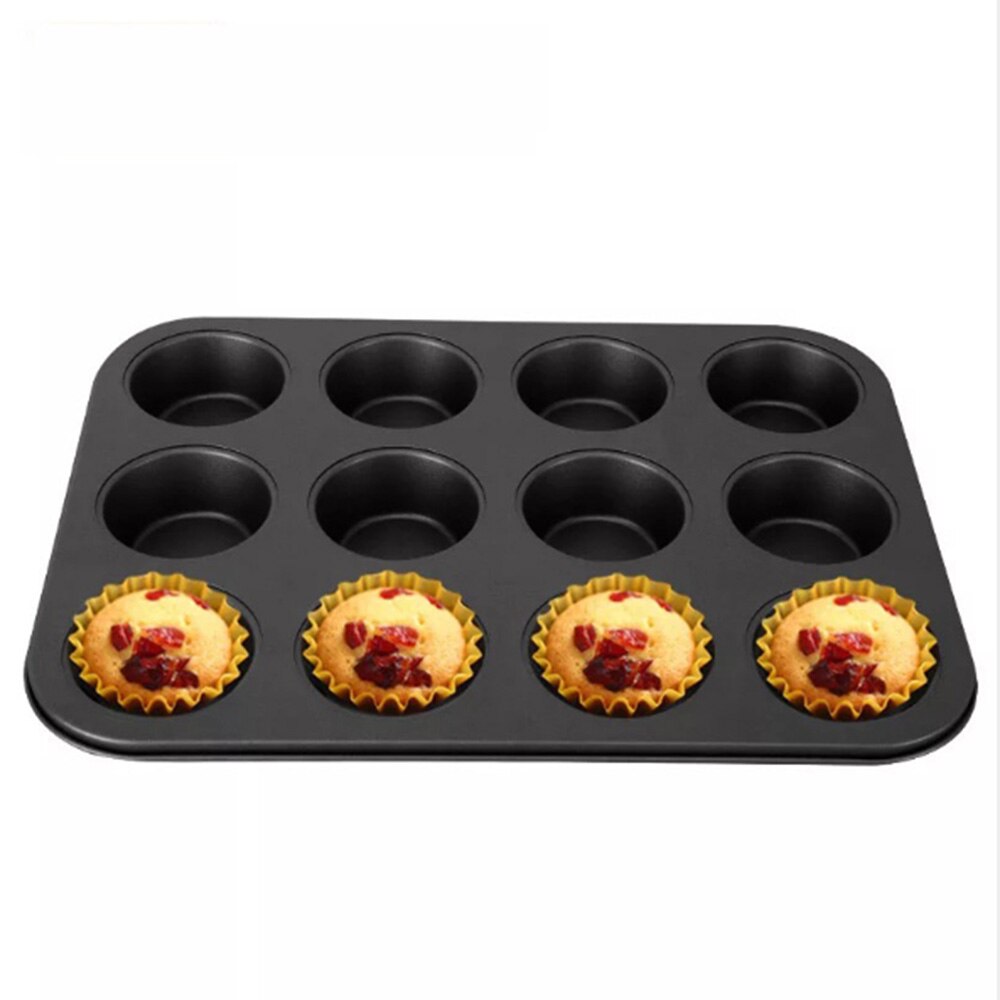 Cupcake Baking Tray 6.6cm 12 Cavity DIY Cup Cake Mold Stainless Steel Dish Muffin Mould Round Biscuit Pan Oven Bakeware Tools