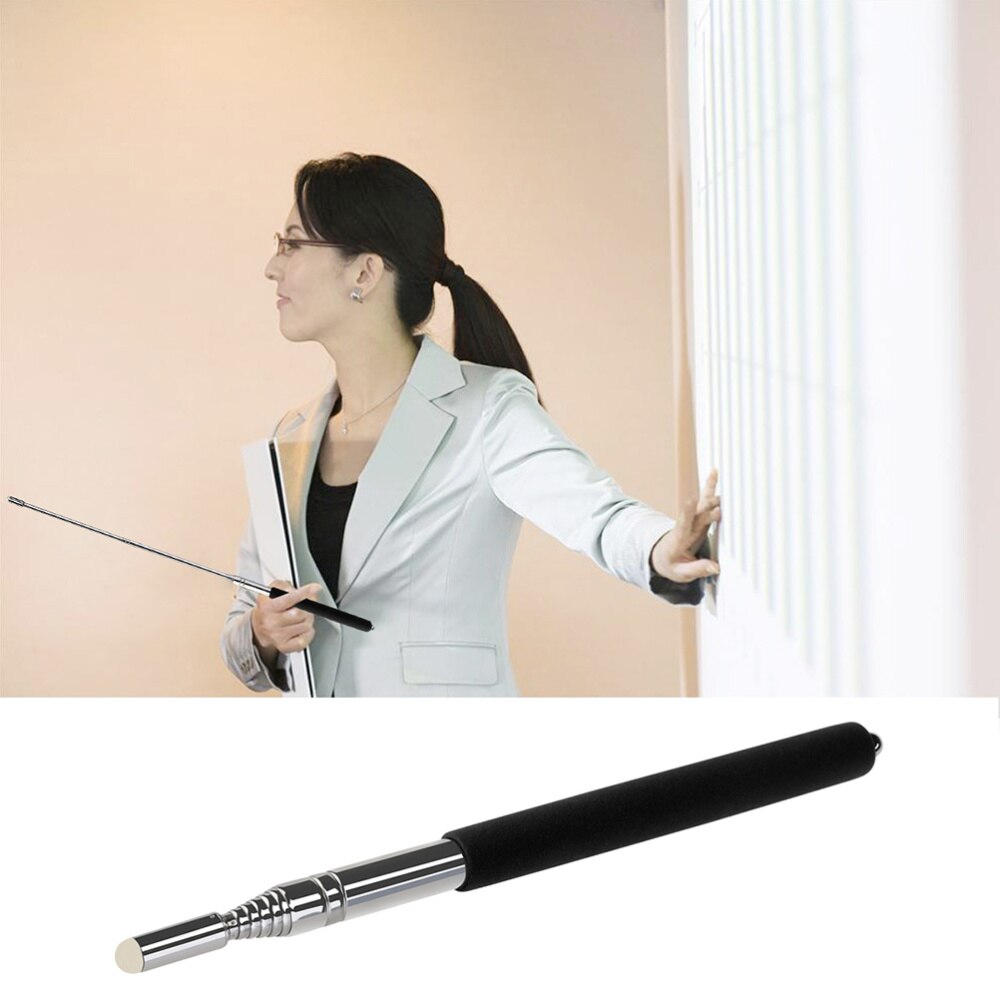 2pcs Hand Pointer Extendable Telescopic Retractable Pointer Handheld Presenter Classroom Whiteboard Pointer (Black)