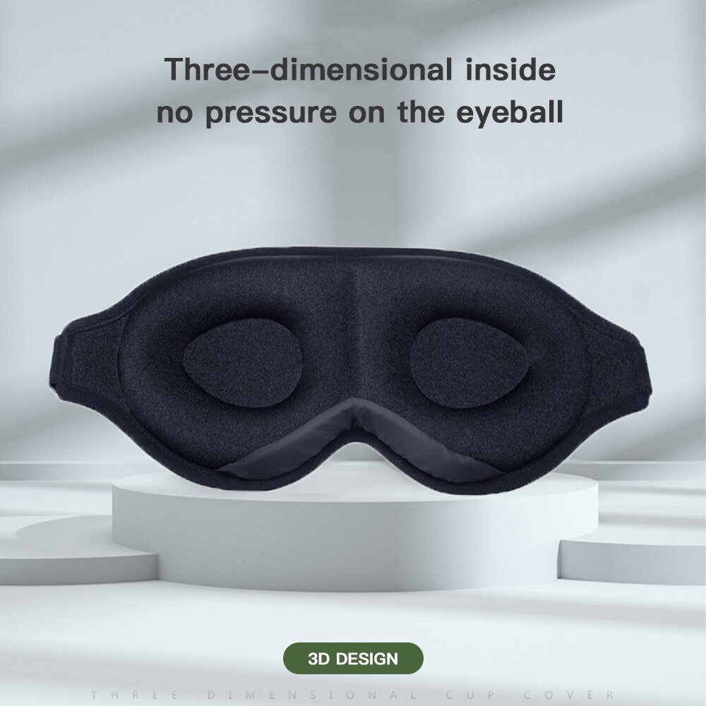 100% bloqueador luz espacioso 3D ojo máscara de sueño parches máscara de venda en los ojos para dormir cara máscara de dormir ayuda para dormir antifaz: C