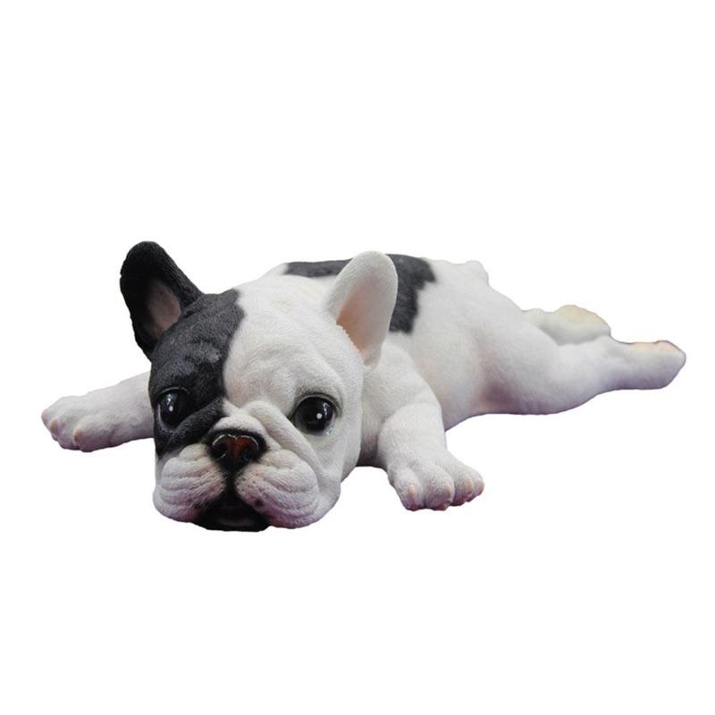 Perro Bulldog francés de imitación, juguete de resina, sala de estar Decoración Para, escritorio, jardín, Q0V8: A