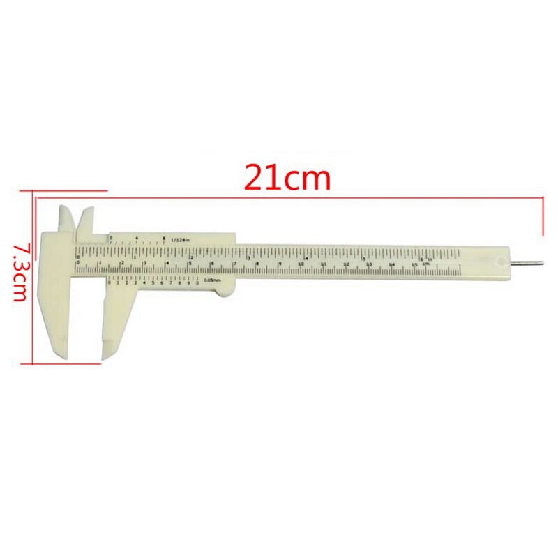 0-80mm/150mm 0.5mm Vernier Double Scale Plastic Vernier Measuring Student Mini Tool Ruler DIY Model Making